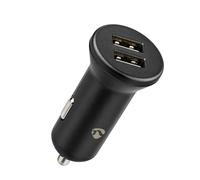 Nedis Chargeur Voiture avec 2 Ports de Sorties USB-A 24W Charge Rapide Noir