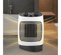 Radiateur soufflant céramique 2 niveaux de chauffage, protection contre la surchauffe, chauffage électrique, plastique blanc, câble 150 cm, LxHxP 20x29x14,5 cm, Nedis HTFA19WT