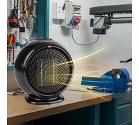 Nedis Chauffage PTC Céramique 500 W Noir Électrique Camping