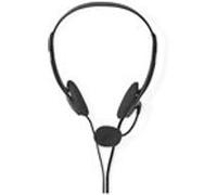 Nedis Casque PC CHST100BK bandeau circum-aural filaire 2 connecteurs 3,5 mm Noir