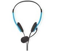 Nedis CHST100BU - Micro-casque - circum-aural - filaire - jack 3,5mm - bleu Bleu G