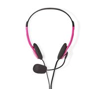 Nedis CHST100PK casque Avec fil Arceau Education Rose