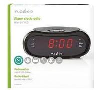 NEDIS Radio-réveil numérique Pa ntaille LED de 0,6" FM