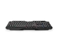 NEDIS Clavier de Jeu Filaire | USB Type-A | Clés à Membrane | LED | QWERTZ | Disposition Allemagne | Longueur du câble d'alim