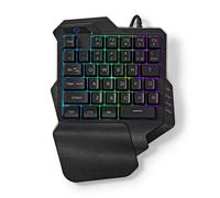 Nedis, clavier de jeu USB-A avec touches à membrane & éclairage RGB, noir