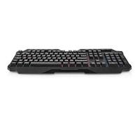 Nedis Clavier de jeu filaire GKBD110BKFR – USB – Clés à membrane LED – AZERTY – Noir