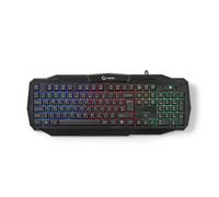 Nedis Clavier Gamer Filaire à Disposition États-Unis Rétroéclairé LED Noir