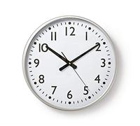 Nedis Horloge murale CLWA016PC38AL ronde 38 cm - grandes figures noir/blanc