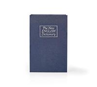 Nedis Coffre-fort en forme de livre avec serrure à clé, design dictionnaire compact, capacité de 1,6 l, 22,8 x 14,7 x 4,8 cm, construction en acier roulé, avec 2 clés de rechange
