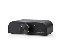 Nedis Commutateur Audio analogique | 4 Ports(s) | Connexions - Entrée : 1 x entrée Audio 3,5 mm / 3 x (2 x RCA Femelle) | Connexions - Sortie : 1 x (2 x RCA Femelle) | Manuel | Métal | Anthracite