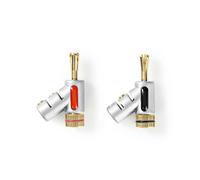 NEDIS Connecteur Banane Mâle vers Femelle Métal Argent