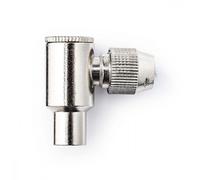 Nedis - Connecteur d'antenne - connecteur IEC mâle incliné - coaxial - argent (pack de 2)