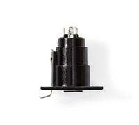 Nedis Connecteur XLR | droit | femelle | Nickelé | Châssis | Diamètre d'entrée du câble : 5.0 mm | Métal | Noir | 1 pièce | Sac plastique NE550686283