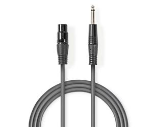 Nedis COTG15120GY100 câble audio 10 m XLR (3-pin) 6,35 mm Anthracite