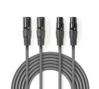Nedis COTH15030GY30 câble audio 3 m 2 x XLR (3-pin) Gris