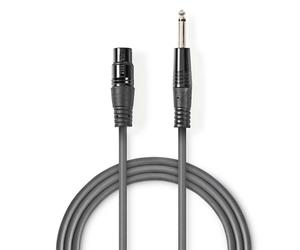 Nedis COTH15120GY30 câble audio 3 m XLR (3-pin) 6,35 mm Gris