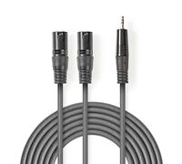 Nedis COTH15310GY30 câble audio 3 m 2 x XLR (3-pin) Gris