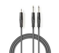 Nedis COTH23200GY50 câble audio 5 m 2 x 6,35 mm 3,5mm Gris