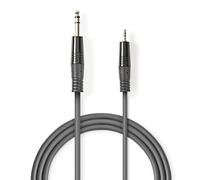 Câble Audio Stéréo - Nedis - 6,35 mm mâle - 3,5 mm mâle - 3,0 m - Gris