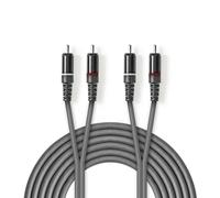 Nedis COTH24200GY50 câble audio 5 m 2 x RCA Gris