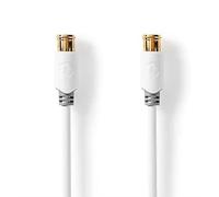 Nedis CSBW41300WT100 Câble pour antenne et parabole satellite Mâle F Quick-mâle F Quick 10,0 m Blanc