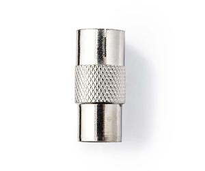 Nedis CSGB40942ME changeur de genre de câble Coax Male Coax Female Argent