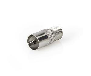 Nedis CSGB41955ME connecteur de fils F-type, IEC (Coax) Argent