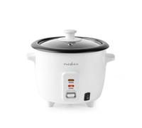 Nedis Cuiseur à riz KARC06WT 0,6 L 300 W revêtement anti-adhésif bol amovible voyant lumineux blanc