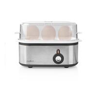 Nedis Cuiseur d'Œuf 210W pour 3 Pièces avec Tasse à Mesurer Argent