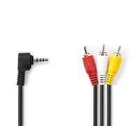 Nedis CVGB22400BK10 câble audio 1 m 3,5mm 3 x RCA Noir
