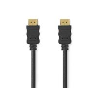 NEDIS Câble HDMI haute vitesse avec Ethernet - Connecteur HDMI - 4K @ 60Hz - ARC - 18 Gbps - 5 m - Rond - PVC - Noir - Étiquette