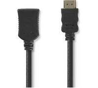 NEDIS CVGP34090BK20 Rallonge Câble HDMI™ Haute Vitesse avec Ethernet | Connecteur HDMI™ - HDMI™ Femelle | 2,0 m | Noir