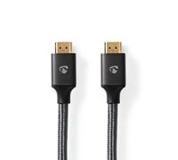 Nedis Cvtb34000Gy100 High Speed ??Hdmi&Trade;Cable With Ethernet Hdmi&Trade ; Connector Hdmi&Trade ; Connector 4K@30Hz Arc 18 Gbps 10.00 M Round Coton Gun Metal Grey Cover Box