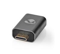 Nedis Cvtb34906Gy Hdmi&Trade;-Adapter Hdmi Male / Hdmi&Trade ; Mini-Connector Hdmi Female / Hdmi&Trade ; Output Gold-plated Straight Aluminium Gunmetal 1 Piece Cover Window Box