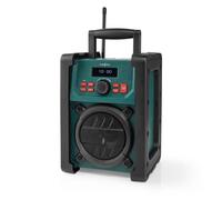 Nedis DAB+ Radio - Radio de chantier - DAB+ / FM - 2.2 " - Moniteur noir et blanc - Fonctionne sur batterie / alimentation secteur - Numérique - 15 W - Bluetooth - Réveil - Minuterie de sommeil - IP65