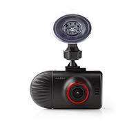 NEDIS Dash Cam Wide Quad HD, Double caméra 1440p, Angle de Vue 140°, écran LCD 2,4", Adaptateur de Voiture, Noir/Rouge