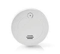 Nedis détecteur de fumée - Fonctionne sur pile - Durée de vie de la pile jusqu'à : 1 an - EN 14604 - Avec bouton test - 85 dB - ABS - Blanc