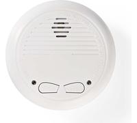 Nedis Détecteur de fumée - Fonctionne sur piles - Durée de vie des piles jusqu'à : 1 an - Connectable - EN 14604 - Avec bouton test - 85 dB - ABS - Blanc