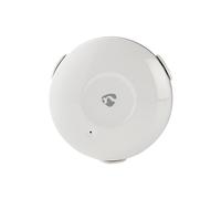 Nedis Détecteur d'Eau Intelligent Connecté Wi-Fi Rond avec Alarme 50dB Blanc