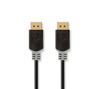 - Câble DisplayPort - DisplayPort (M) droit pour DisplayPort (M) droit - DisplayPort 1.4 - 3 m - moulé, rond, support 8K - gris, anthracite