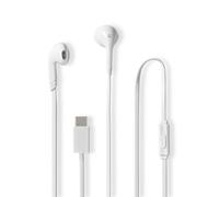 Nedis Écouteurs Filaires 3.5mm avec Micro et Contrôle du Volume 1.2m Blanc