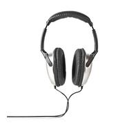 Nedis Écouteurs HPWD1201BK circum-auraux filaires jack 3,5 mm noir, argent