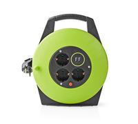 NEDIS Enrouleur Rallonge Câble 2 Ports de Charge USB 3 Prises de Courant Prise d
