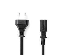 - Câble d'alimentation - Europlug (M) pour IEC 60320 C7 - 1 m - noir