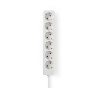Nedis Exso630F1Wt Prise contact de protection 6 voies 3.0 M Blanc