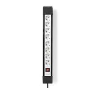 Nedis EXSO830F1PRO Rallonge de 3 m 8 sorties AC Intérieur Noir