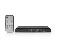 Nedis Extracteur HDMI ™ | Entrée HDMI™ | Prise TosLink / 2 Sorties HDMI™ / 2 x RCA / 3,5 mm | Résolution maximale : 4K @ 60Hz | 18 Gbps | Métal | Anthracite | Boîte