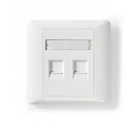 Nedis Façade réseau Keystone - Avant - 2 Ports - ABS - Blanc - Caisse