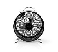 NEDIS FNCL10BK20P Ventilateur de table rétro | Diamètre de 25 cm | 2 vitesses | Noir
