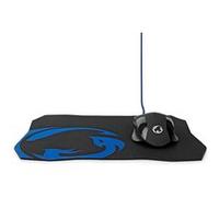 Nedis Gaming - Souris - ergonomique - pour droitiers - optique - 6 boutons - filaire - USB - noir - Pour la vente au détail - boîte cadeau avec eurolock - avec tapis souris G